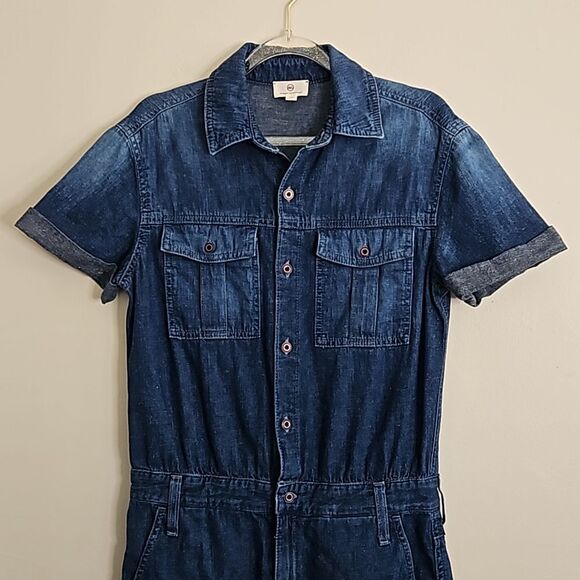 AG Adriano Goldschmeid “The Rhoda” Utility Romper XS Jean Short sleeve - Picture 12 of 16